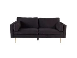 Boom Canapé 3 Personnes En Velours, Noir. -Deco.fr Soldes Boutique canape 22105027