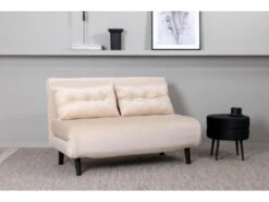 Vicky Canapé-lit Velours Beige. -Deco.fr Soldes Boutique canape 22105097