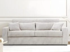 Canapé 4 Places Convertible Express En Velours Côtelé Beige - Couchage 160 Cm - Matelas 18 Cm - MONDOVI 13 Canapé 4 Places Convertible Express En Velours Côtelé Beige - Couchage 160 Cm - Matelas 18 Cm - MONDOVI -Deco.fr Soldes Boutique canape 22129637