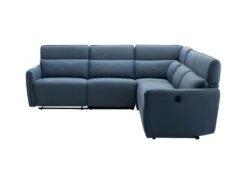 Canapé D'angle 5/6 Places LANDON -Tissu Bleu -2 Places Relax électrique Et Manuel - L 269 X P 50 X H 99 Cm -Deco.fr Soldes Boutique canape 22162001