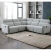 Canapé D'angle Dont 2 Places Relax Manuel - Tissu Gris Clair - L 269 X P 269 X H 99 Cm - LANDON -Deco.fr Soldes Boutique canape 22162017