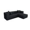Canapé D'angle Droit Tissu Bouclette Noir -Deco.fr Soldes Boutique canape 22210185