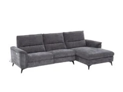 Canapé D'angle Droit Relax électrique En Tissu Anthracite TELTI 10 Canapé D'angle Droit Relax électrique En Tissu Anthracite TELTI -Deco.fr Soldes Boutique canape 22216893