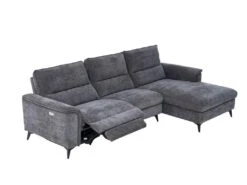 Canapé D'angle Droit Relax électrique En Tissu Anthracite TELTI 13 Canapé D'angle Droit Relax électrique En Tissu Anthracite TELTI -Deco.fr Soldes Boutique canape 22216899