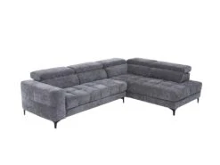 Canapé D'angle Droit Relax électrique Avec Assise Coulissante En Tissu Anthracite MONISO 11 Canapé D'angle Droit Relax électrique Avec Assise Coulissante En Tissu Anthracite MONISO -Deco.fr Soldes Boutique canape 22216943