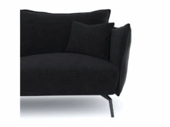 Canapé D'angle Gauche Velours Texturé Noir -Deco.fr Soldes Boutique canape 22248901