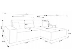 Canapé D'angle NEW - 267 Cm - En L Avec Coffre De Rangement Canapé Droit En Velours Côtelé Beige - FARESE NEW -Deco.fr Soldes Boutique canape 22250925