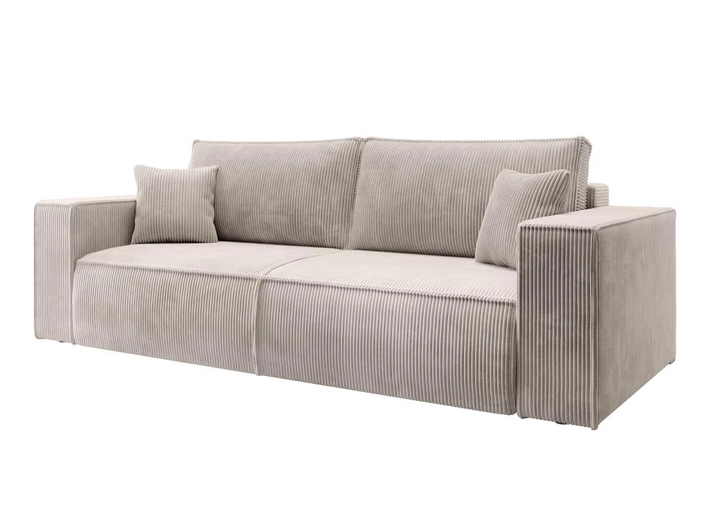 Canapé Convertible - 257x102 Cm - 3 Places - Crème - FARESE 2 Canapé Convertible - 257x102 Cm - 3 Places - Crème - FARESE – Image 2