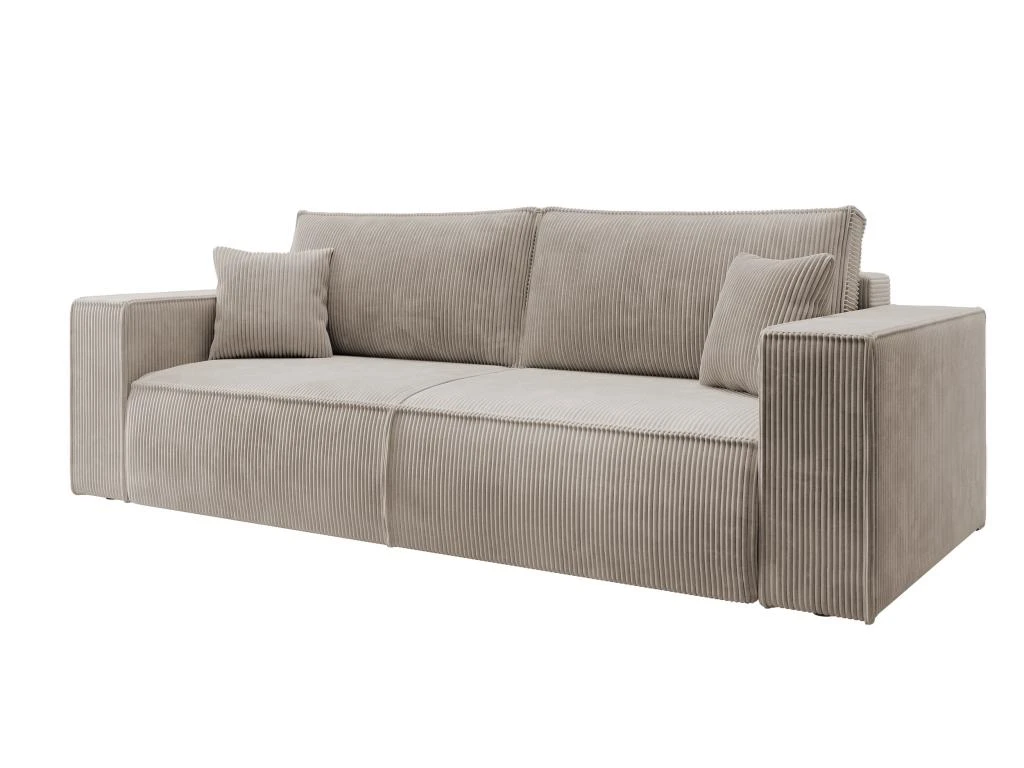 Canapé Convertible - 257x102 Cm - 3 Places - Beige - FARESE 2 Canapé Convertible - 257x102 Cm - 3 Places - Beige - FARESE – Image 2