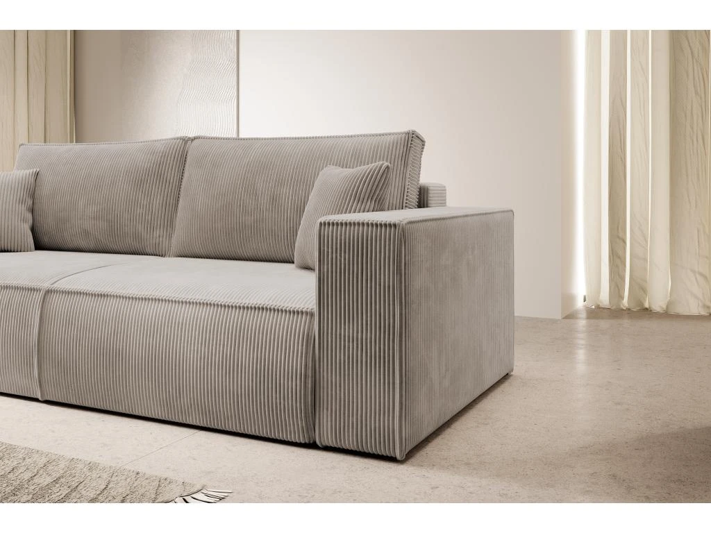 Canapé Convertible - 257x102 Cm - 3 Places - Beige - FARESE 3 Canapé Convertible - 257x102 Cm - 3 Places - Beige - FARESE – Image 3