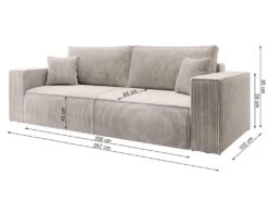 Canapé Convertible - 257x102 Cm - 3 Places - Beige - FARESE 13 Canapé Convertible - 257x102 Cm - 3 Places - Beige - FARESE -Deco.fr Soldes Boutique canape 22250953