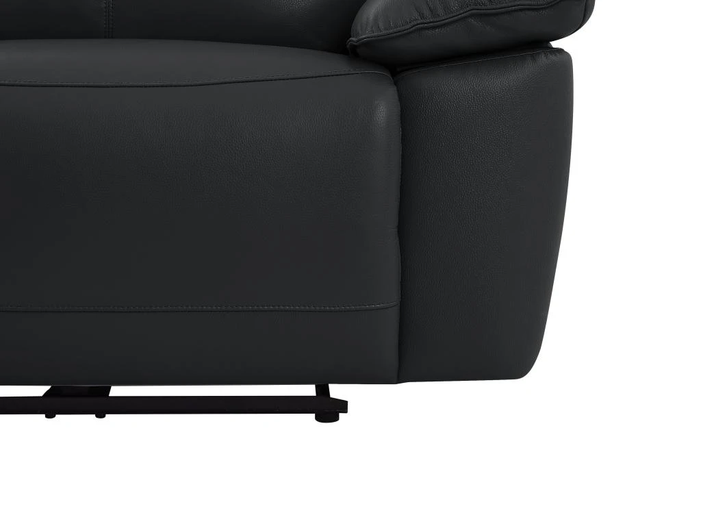 Fauteuil Relax électrique En Cuir De Vachette Noir NOVENA 7 Fauteuil Relax électrique En Cuir De Vachette Noir NOVENA – Image 7