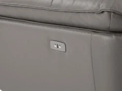 Fauteuil Relax électrique En Cuir De Vachette Gris NOVENA -Deco.fr Soldes Boutique canape 22253913