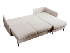 Canapé D'angle - 223 Cm - Avec Fonction Couchage - Velours Hydrophobe - Beige - Pieds Noirs - VOLIO 12 Canapé D'angle - 223 Cm - Avec Fonction Couchage - Velours Hydrophobe - Beige - Pieds Noirs - VOLIO -Deco.fr Soldes Boutique canape 22358221