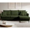 Canapé D'angle - 223 Cm - Avec Fonction Couchage - Velours Hydrophobe - Olive - Pieds Noirs - VOLIO 9 Canapé D'angle - 223 Cm - Avec Fonction Couchage - Velours Hydrophobe - Olive - Pieds Noirs - VOLIO -Deco.fr Soldes Boutique canape 22358257
