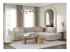 BELAMI - Canapé D'angle 4 Places En Velours Côtelé - Beige - Angle Droit 11 BELAMI - Canapé D'angle 4 Places En Velours Côtelé - Beige - Angle Droit -Deco.fr Soldes Boutique canape 22372617