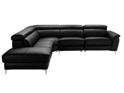 Canapé D'angle Relax électrique En Cuir SITIA - Noir - Angle Gauche -Deco.fr Soldes Boutique canape 223731
