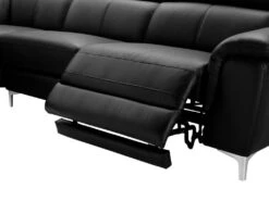 Canapé D'angle Relax électrique En Cuir SITIA - Noir - Angle Gauche -Deco.fr Soldes Boutique canape 224415