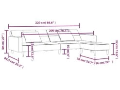 Canapé-lit 2 Places Et Deux Oreillers Et Repose-pied Gris Clair -Deco.fr Soldes Boutique canape 22585447