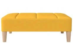 Canapé-lit 2 Places Et Tabouret Deux Oreillers Jaune Tissu -Deco.fr Soldes Boutique canape 22585663