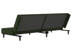 Canapé-lit à 2 Places Avec Repose-pied Vert Foncé Velours -Deco.fr Soldes Boutique canape 22585735