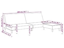 Canapé-lit à 2 Places Avec Repose-pied Vert Foncé Velours -Deco.fr Soldes Boutique canape 22585741