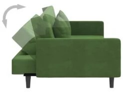 Canapé-lit 2 Places 2 Oreillers Repose-pied Vert Foncé Velours 17 Canapé-lit 2 Places 2 Oreillers Repose-pied Vert Foncé Velours -Deco.fr Soldes Boutique canape 22585937