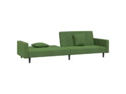 Canapé-lit 2 Places 2 Oreillers Repose-pied Vert Foncé Velours 18 Canapé-lit 2 Places 2 Oreillers Repose-pied Vert Foncé Velours -Deco.fr Soldes Boutique canape 22585939