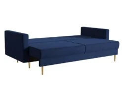 Canapé Convertible - 200 Cm - 3 Places - Velours Hydrophobe - Bleu Marin - VALICO -Deco.fr Soldes Boutique canape 22705001