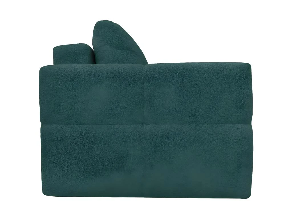 Canapé 3 Places Convertible En Tissu Bouclette Bleu Canard ISSORO 7 Canapé 3 Places Convertible En Tissu Bouclette Bleu Canard ISSORO – Image 7