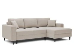 Canapé D'angle - 230 Cm - En L Avec Un Coffre De Rangement - Velours Hydrophobe - Beige - Côté Droit - NALIKA 6 Canapé D'angle - 230 Cm - En L Avec Un Coffre De Rangement - Velours Hydrophobe - Beige - Côté Droit - NALIKA -Deco.fr Soldes Boutique canape 22805727