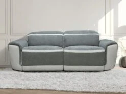 Canapé 3 Places Relax électrique En Tissu Gris Foncé ORIETTO 25 Canapé 3 Places Relax électrique En Tissu Gris Foncé ORIETTO -Deco.fr Soldes Boutique canape 22805809