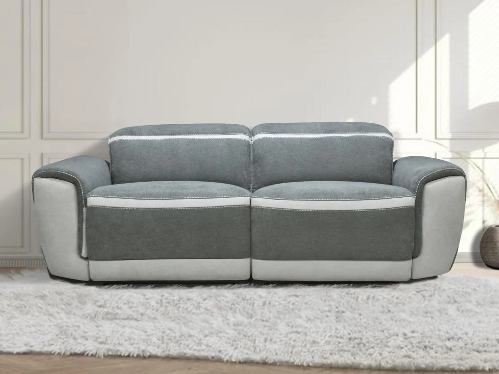 Canapé 3 Places Relax électrique En Tissu Gris Foncé ORIETTO 13 Canapé 3 Places Relax électrique En Tissu Gris Foncé ORIETTO – Image 13