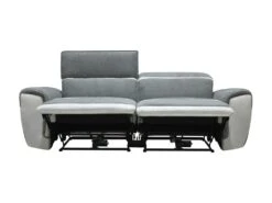 Canapé 3 Places Relax électrique En Tissu Gris Foncé ORIETTO 17 Canapé 3 Places Relax électrique En Tissu Gris Foncé ORIETTO -Deco.fr Soldes Boutique canape 22805839