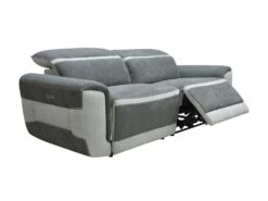 Canapé 3 Places Relax électrique En Tissu Gris Foncé ORIETTO 16 Canapé 3 Places Relax électrique En Tissu Gris Foncé ORIETTO -Deco.fr Soldes Boutique canape 22805857