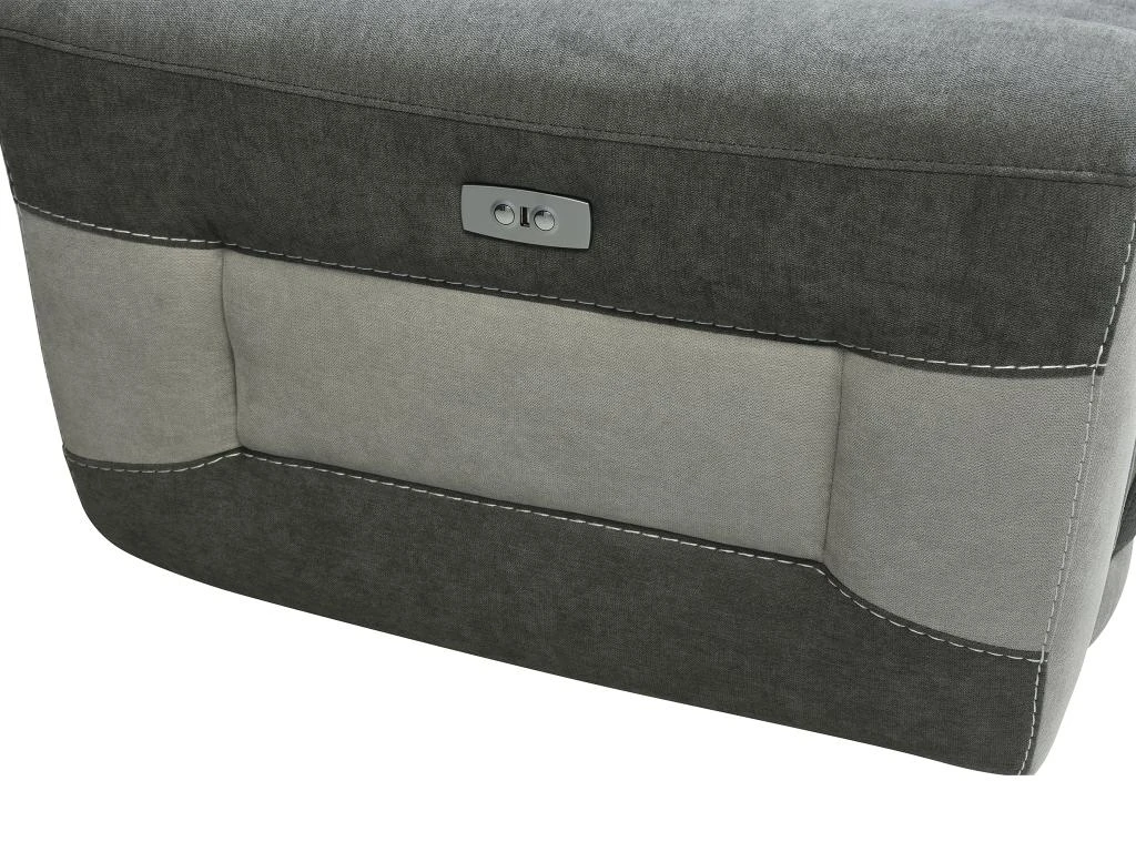 Canapé 3 Places Relax électrique En Tissu Gris Foncé ORIETTO 10 Canapé 3 Places Relax électrique En Tissu Gris Foncé ORIETTO – Image 10