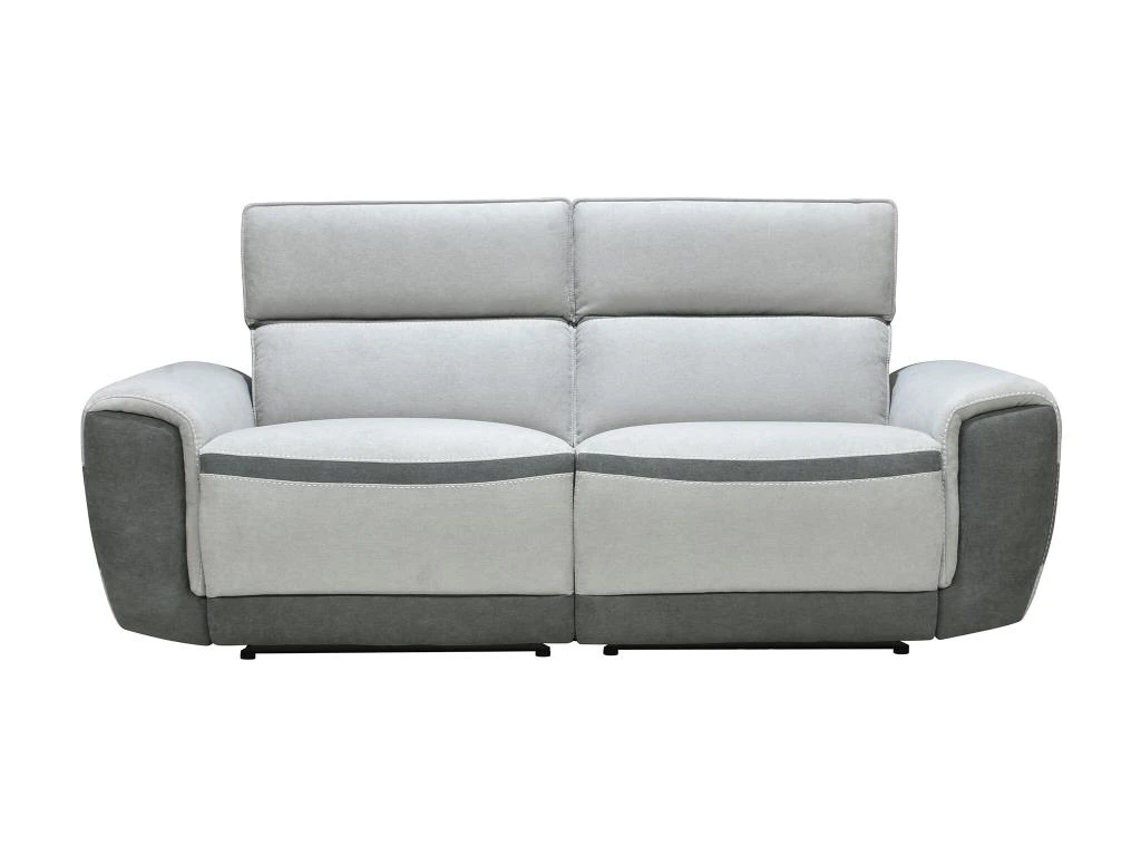 Canapé 3 Places Relax électrique En Tissu Gris Clair ORIETTO 3 Canapé 3 Places Relax électrique En Tissu Gris Clair ORIETTO – Image 3