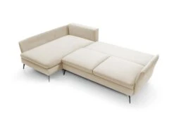 Canapé D'angle - 282 Cm - En L Avec Un Coffre De Rangement - Tissu Hydrophobe - Crème - Côté Gauche - DEMISBAL -Deco.fr Soldes Boutique canape 22858807