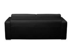 Canapé 3 Places Convertible Express 100% Cuir De Buffle Noir Matelas 18 Cm DELECTEA II -Deco.fr Soldes Boutique canape 22933155