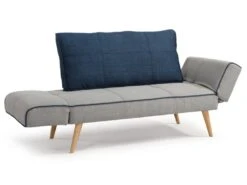 Canapé Convertible Clic-clac En Tissu EBATY II - Gris Et Bleu -Deco.fr Soldes Boutique canape 230227