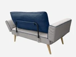 Canapé Convertible Clic-clac En Tissu EBATY II - Gris Et Bleu -Deco.fr Soldes Boutique canape 232529