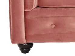 Fauteuil CHESTERFIELD - Velours Rose Pastel -Deco.fr Soldes Boutique canape 243919