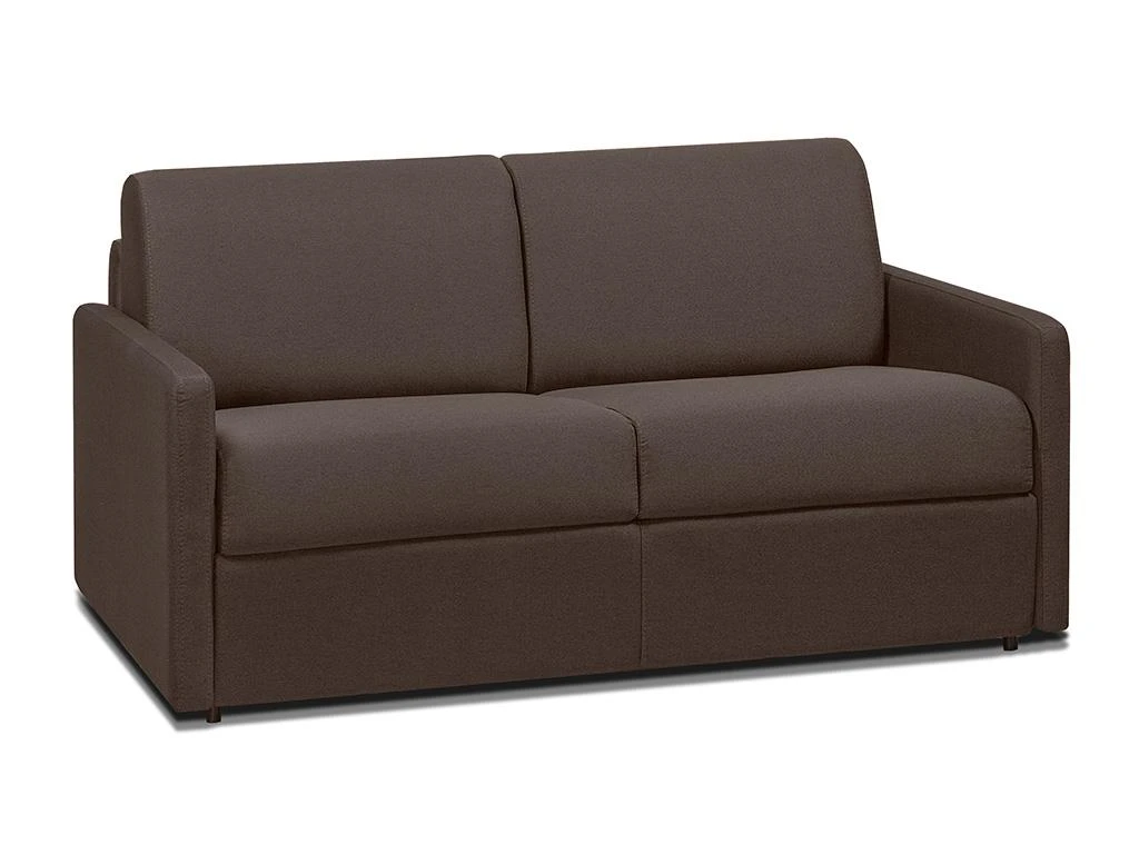 Canapé 2 Places Convertible Express En Tissu CALIFE - Marron - Couchage 120 Cm - Matelas 14 Cm 1 Canapé 2 Places Convertible Express En Tissu CALIFE - Marron - Couchage 120 Cm - Matelas 14 Cm