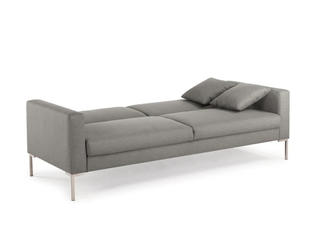 Canapé 3 Places Convertible En Tissu MUNIO - Gris Clair 5 Canapé 3 Places Convertible En Tissu MUNIO - Gris Clair – Image 5