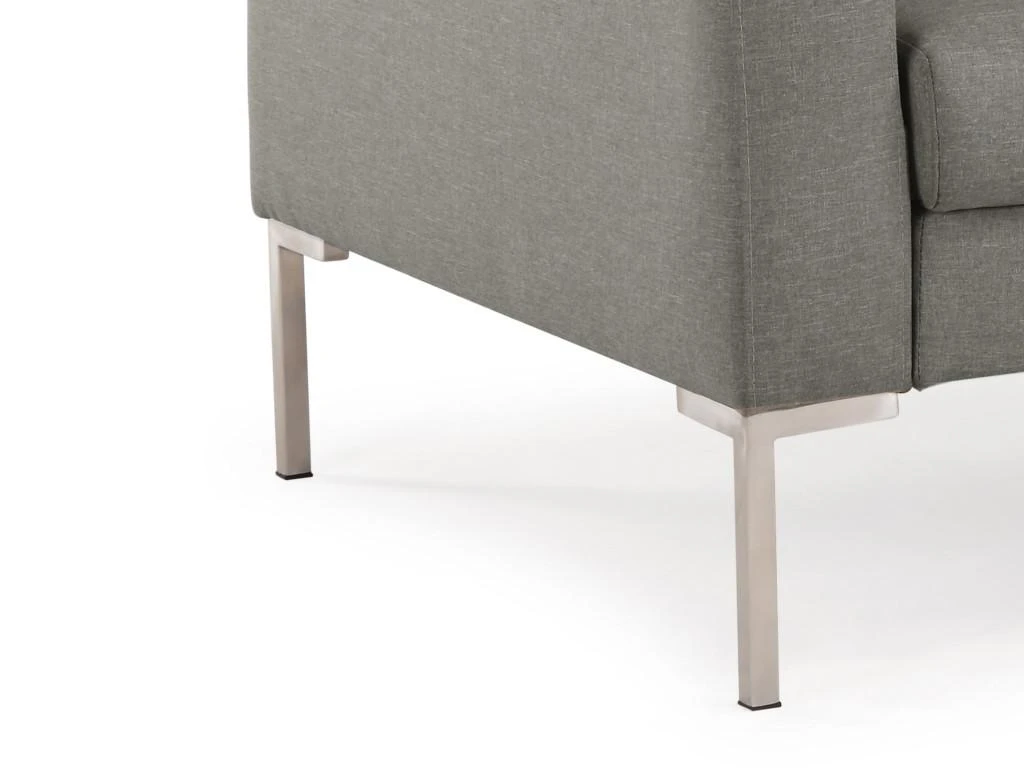 Canapé 3 Places Convertible En Tissu MUNIO - Gris Clair 6 Canapé 3 Places Convertible En Tissu MUNIO - Gris Clair – Image 6