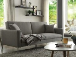 Canapé 3 Places Convertible En Tissu MUNIO - Gris Clair 13 Canapé 3 Places Convertible En Tissu MUNIO - Gris Clair -Deco.fr Soldes Boutique canape 269075