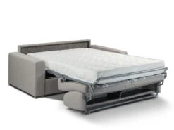 Canapé 2 Places Convertible Express En Simili CALITO - Blanc - Couchage Lattes Larges 120 Cm - Matelas 18 Cm Avec Mémoire De Forme DUNLOPILLO -Deco.fr Soldes Boutique canape 272593 8