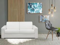 Canapé 2 Places Convertible Express En Simili CALITO - Blanc - Couchage Lattes Larges 120 Cm - Matelas 16 Cm Avec Mousse à Mémoire De Forme DUNLOPILLO 37 Canapé 2 Places Convertible Express En Simili CALITO - Blanc - Couchage Lattes Larges 120 Cm - Matelas 16 Cm Avec Mousse à Mémoire De Forme DUNLOPILLO -Deco.fr Soldes Boutique canape 272597 10