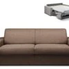 Canapé 4 Places Convertible Express En Tissu CALITO - Marron - Couchage Lattes Larges 160 Cm - Matelas 14 Cm 14 Canapé 4 Places Convertible Express En Tissu CALITO - Marron - Couchage Lattes Larges 160 Cm - Matelas 14 Cm -Deco.fr Soldes Boutique canape 273033
