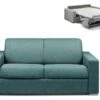 Canapé 2 Places Convertible Express En Tissu CALITO - Bleu - Couchage Lattes Larges 120 Cm - Matelas 14 Cm 15 Canapé 2 Places Convertible Express En Tissu CALITO - Bleu - Couchage Lattes Larges 120 Cm - Matelas 14 Cm -Deco.fr Soldes Boutique canape 273083